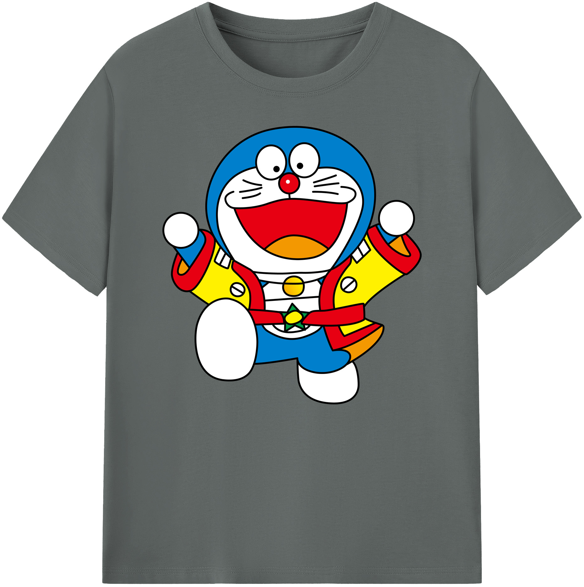 （画像用） ドラえもん Doraemon 綿100％ メンズ半袖Tシャツ｜肌触りやわらか＆通気性